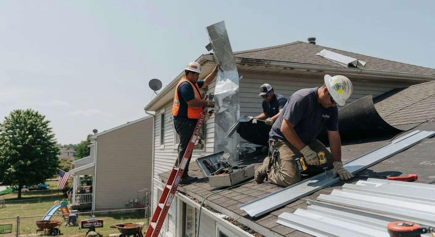 Storm Damage Metal Roof Repair in Pioneer, LA